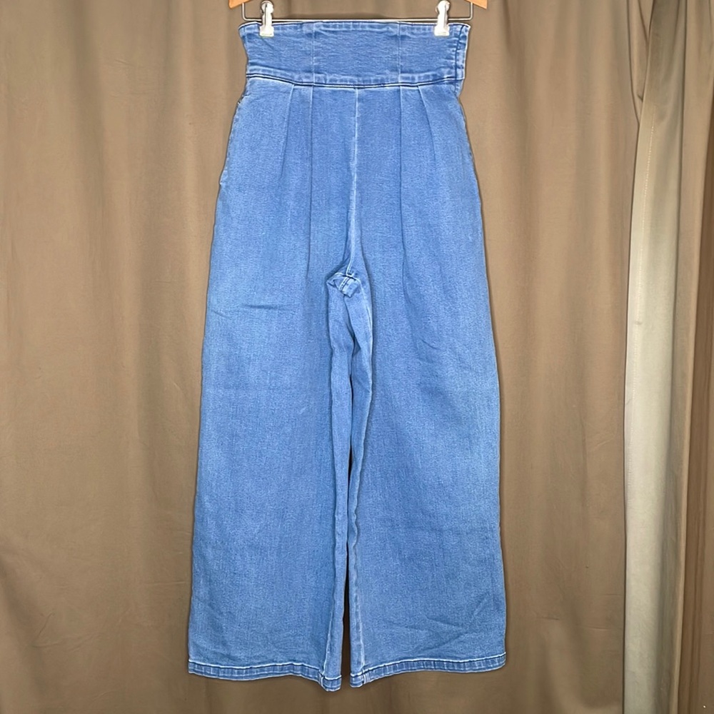 Moussy High Waist Side Zip Wide Leg Jeans